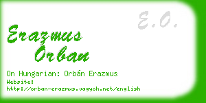 erazmus orban business card